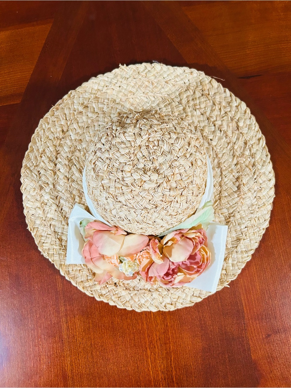 Vintage Banana Republic Floral Straw Hat - Picture 12 of 13